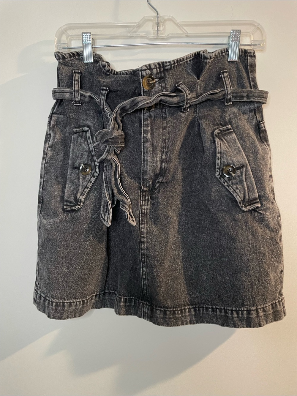 Who what Wear washed black denim skirt 8